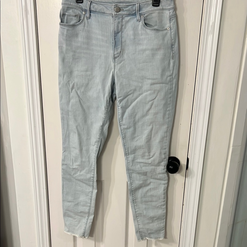LOFT curvy skinny Ankle Cropped Jeans Soft Denim